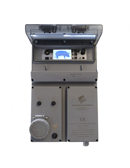 Humaniškas elektrinis svaigintuvas kiaulėms ir avims